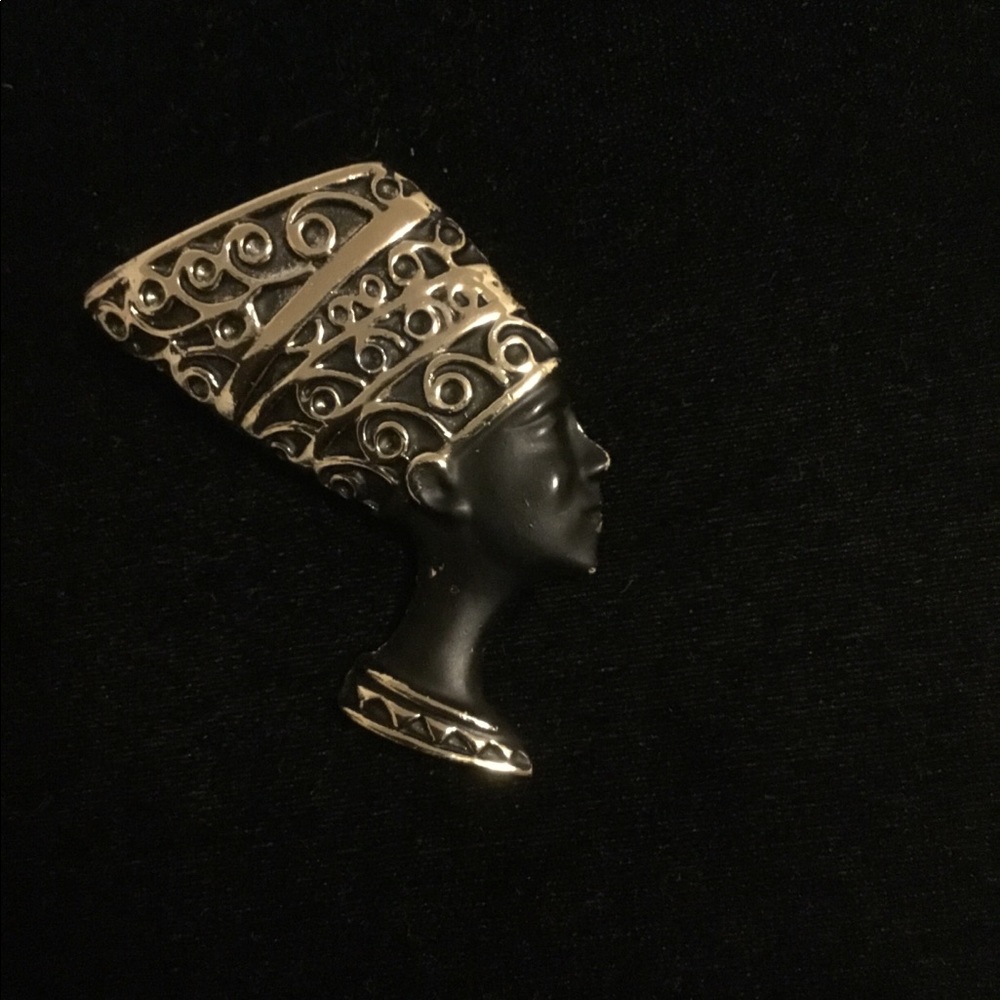 Sold Imperfect African Queen Pin Gold and Black - Picture 5 of 6
